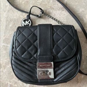 Used, Small Black MK crossbody with silver hardware.